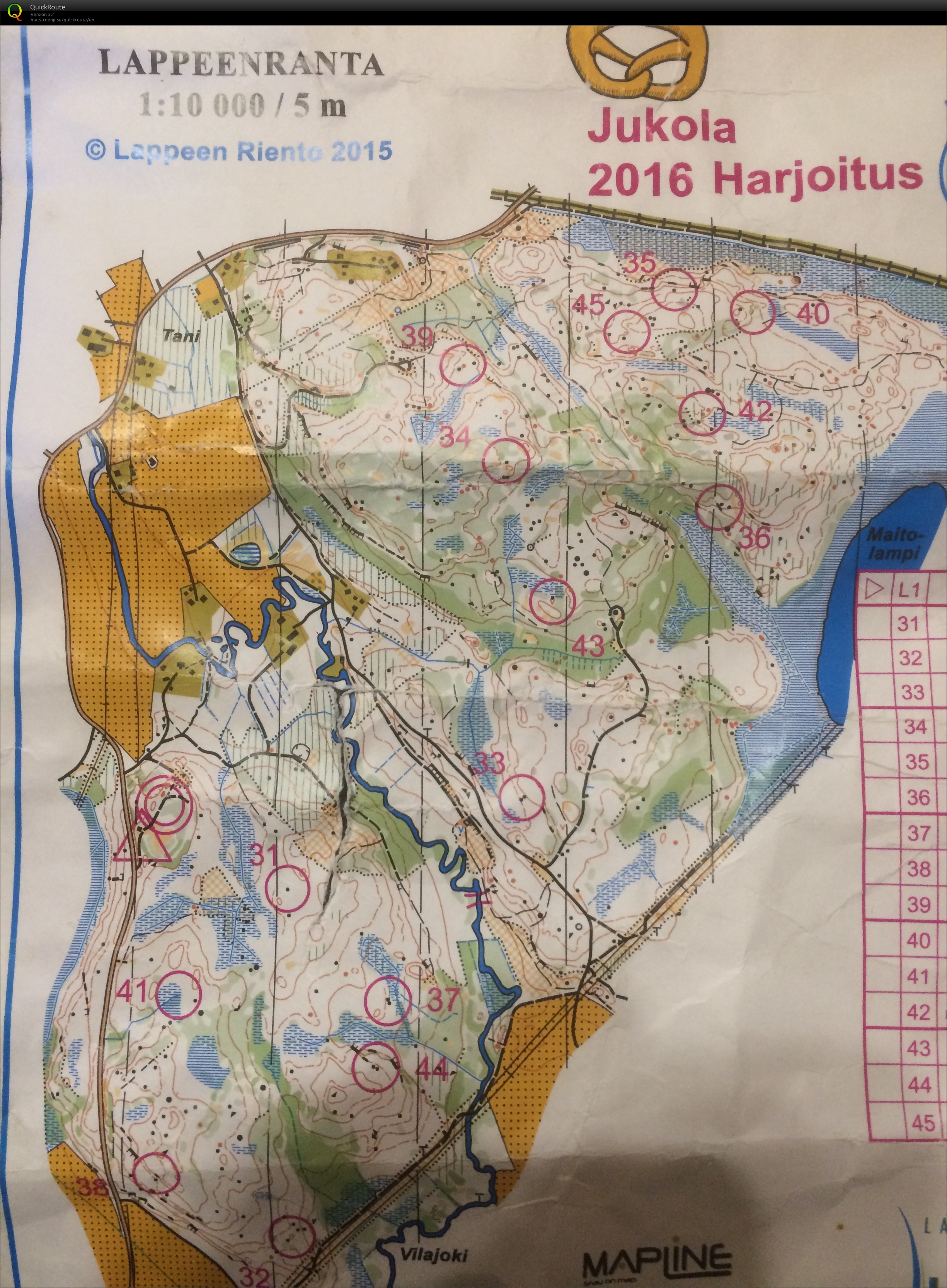 Jukola 2016 trening (14. 06. 2016)