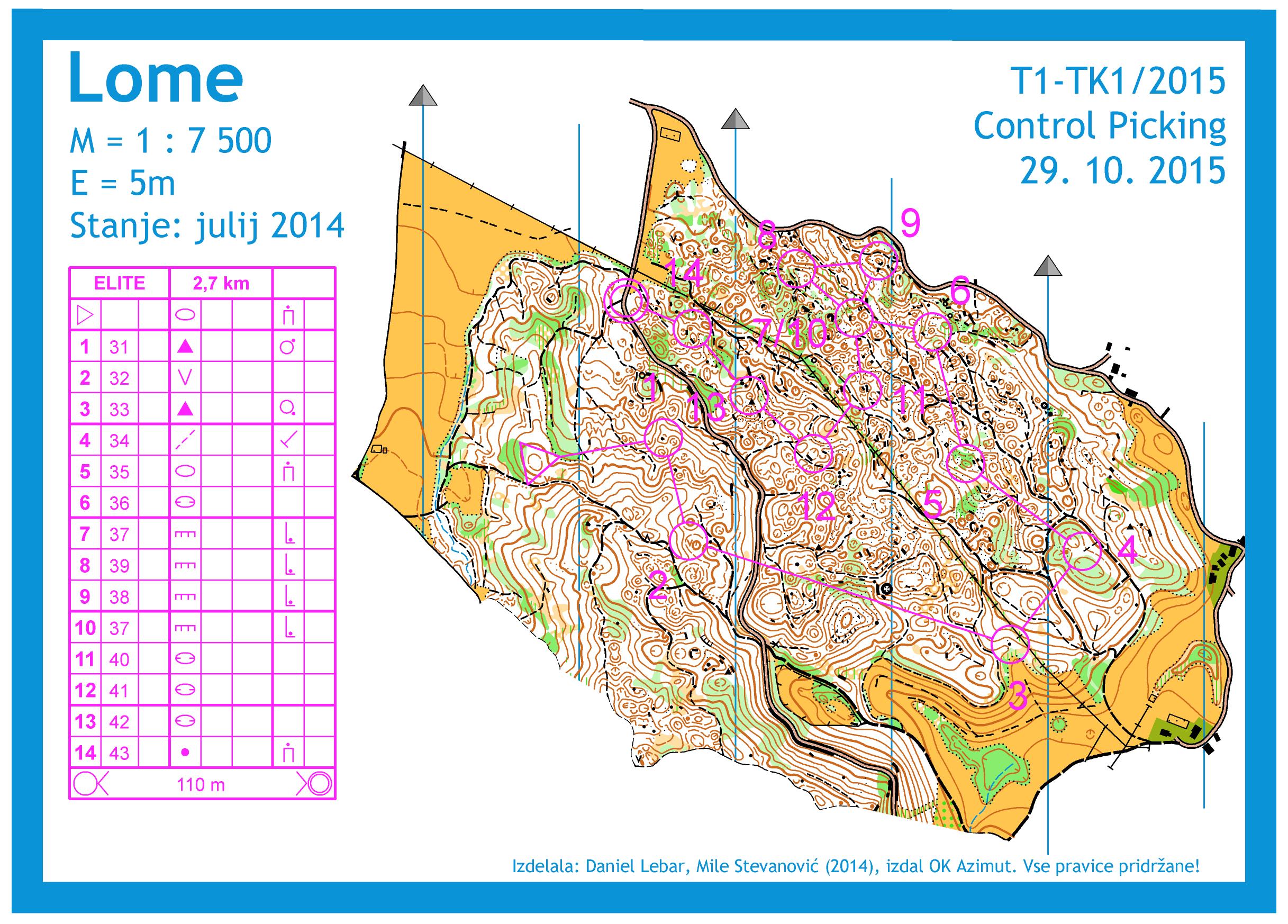 TK1 - T1 - control picking - ELITE (29. 10. 2014)