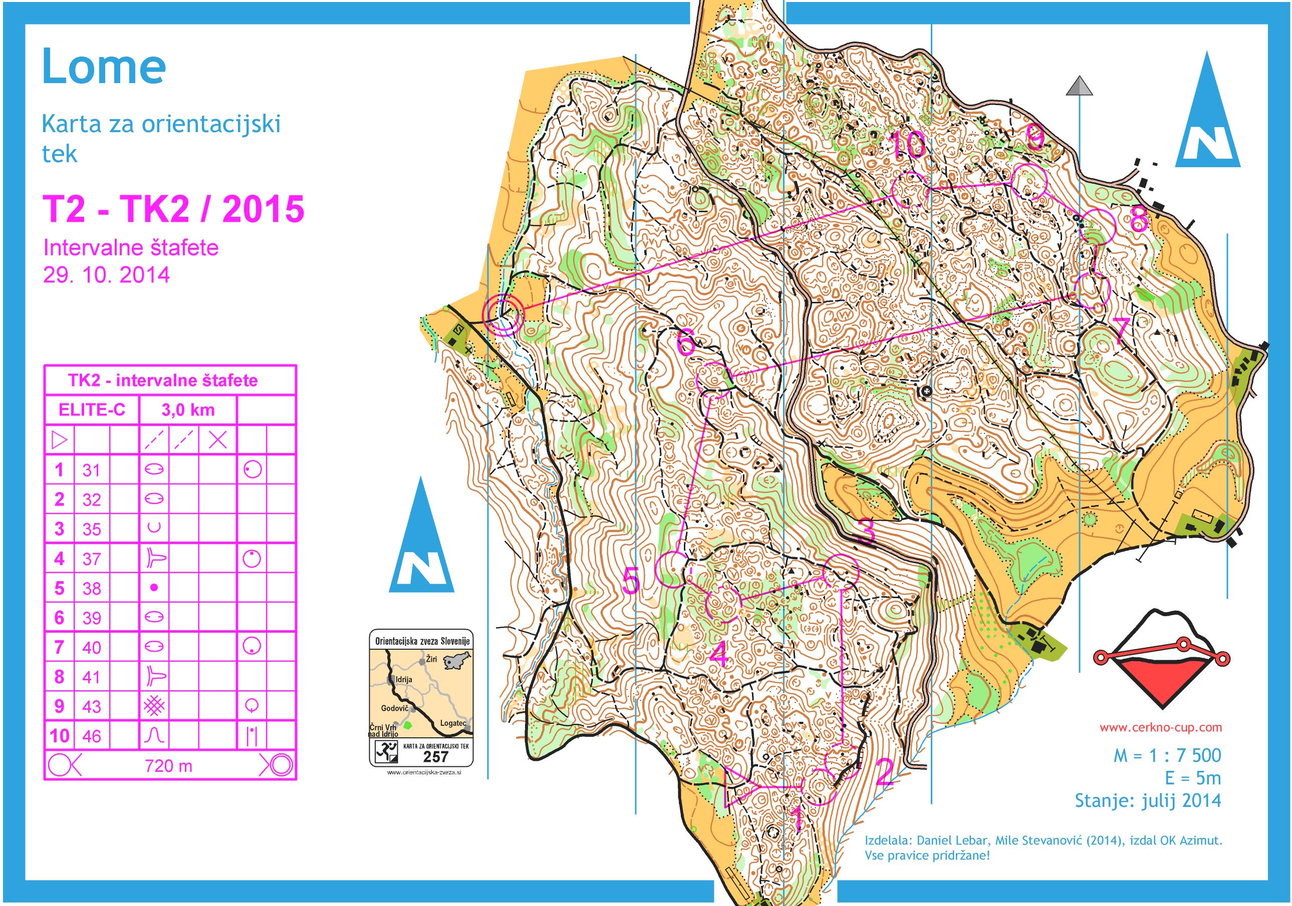 TK1 - T2 - interval relay - ELITE-C (30. 10. 2014)