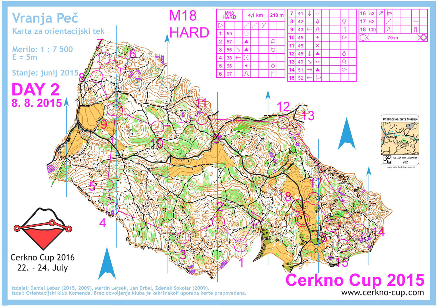 Cerkno Cup - 2015 - DAY 2 - M18, OPEN HARD (08. 08. 2015)