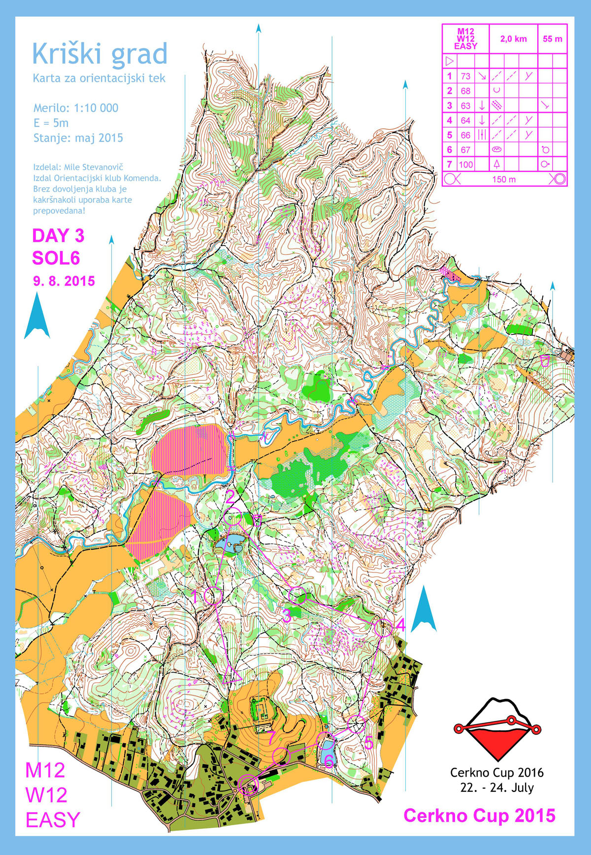 Cerkno Cup - 2015 - DAY3 - M12, W12, OPEN EASY (09. 08. 2015)